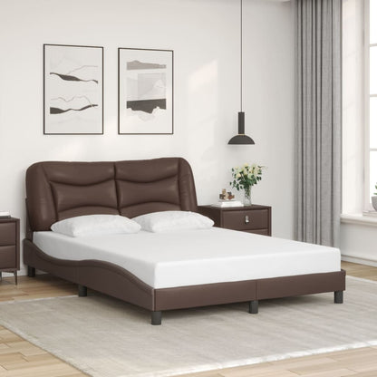 Giroletto con Testiera Marrone 120x200 cm in Similpelle