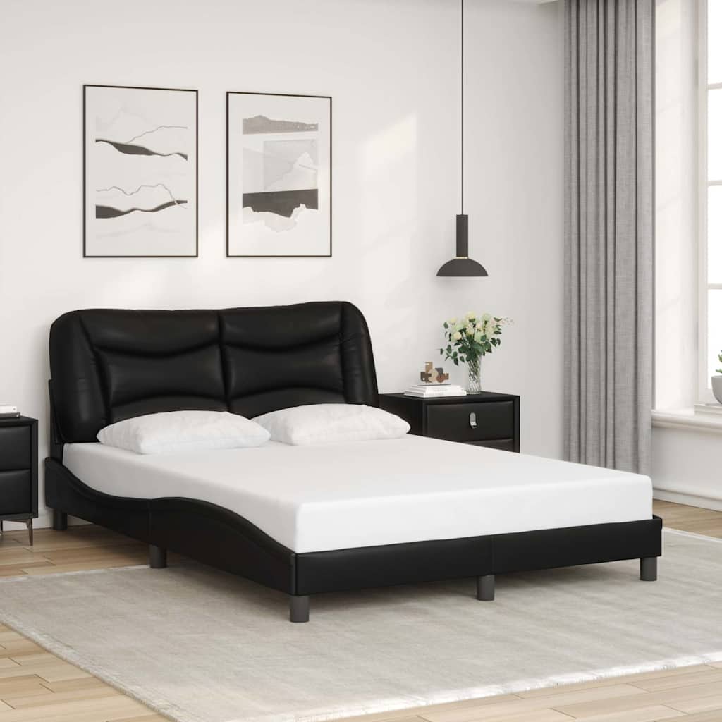 Giroletto senza Materasso Hvar Nero 140x190 cm in Similpelle