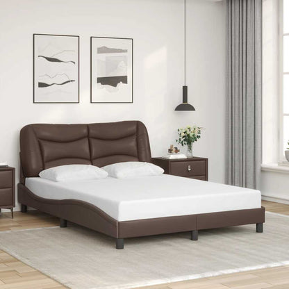 Giroletto senza Materasso Hvar Marrone 140x190 cm in Similpelle
