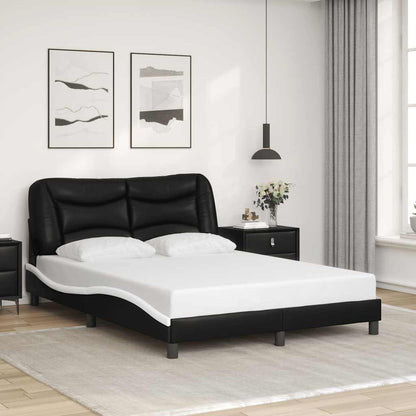 Giroletto senza Materasso Hvar Nero e Bianco 140x190 cm in Similpelle
