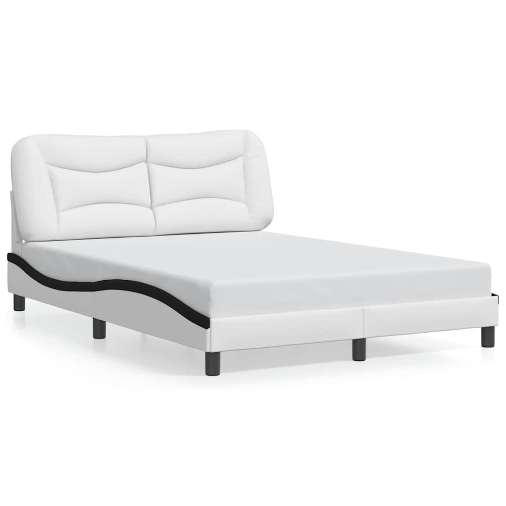 Giroletto senza Materasso Hvar Bianco e Nero 140x190 cm in Similpelle