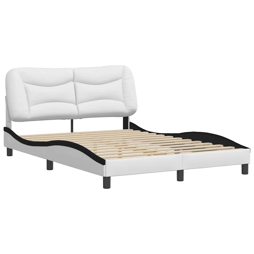 Giroletto senza Materasso Hvar Nero e Bianco 140x200 cm in Similpelle