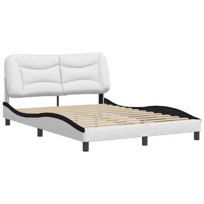 Giroletto senza Materasso Hvar Nero e Bianco 140x200 cm in Similpelle