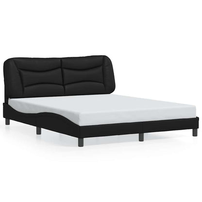 Giroletto senza Materasso Hvar Nero 160x200 cm in Similpelle