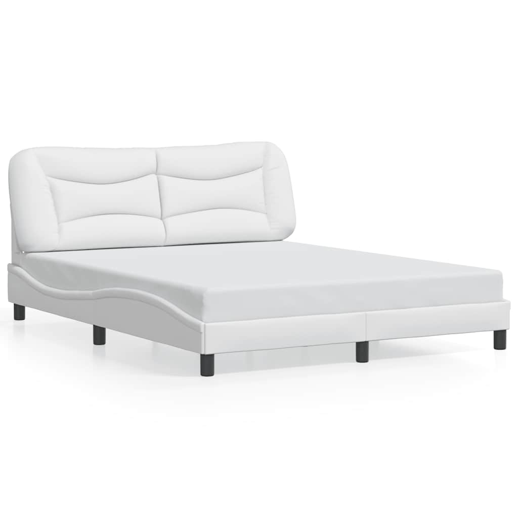 Giroletto senza Materasso Hvar Bianco 160x200 cm in Similpelle