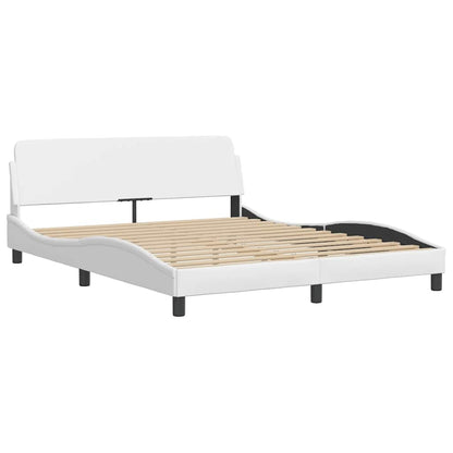 Giroletto senza Materasso Hvar Bianco 160x200 cm in Similpelle