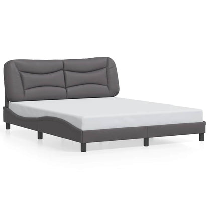 Giroletto senza Materasso Hvar Grigio 160x200 cm in Similpelle