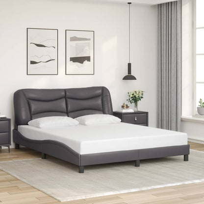 Giroletto senza Materasso Hvar Grigio 160x200 cm in Similpelle