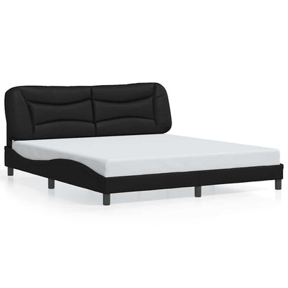 Giroletto senza Materasso Hvar Nero 180x200 cm in Similpelle