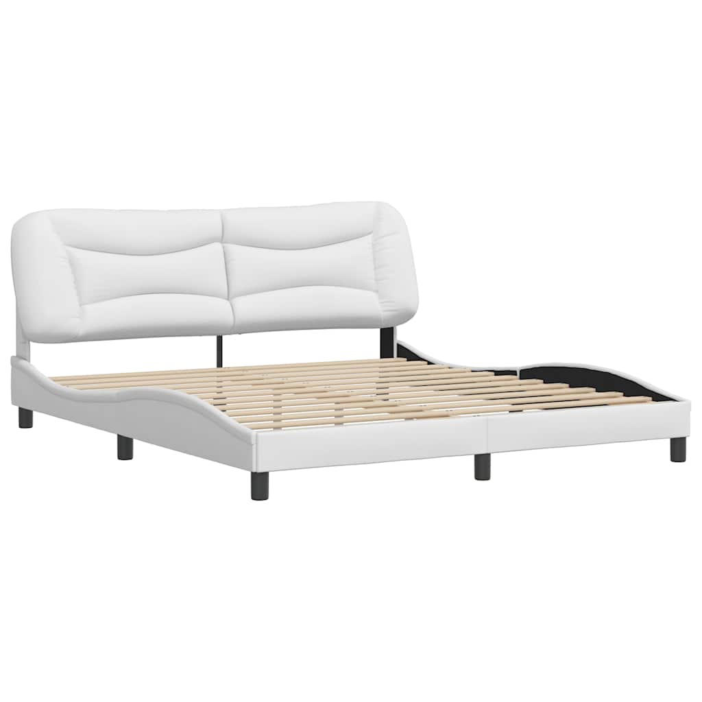 Giroletto senza Materasso Hvar Bianco 180x200 cm in Similpelle