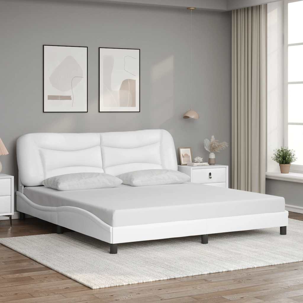 Giroletto senza Materasso Hvar Bianco 180x200 cm in Similpelle