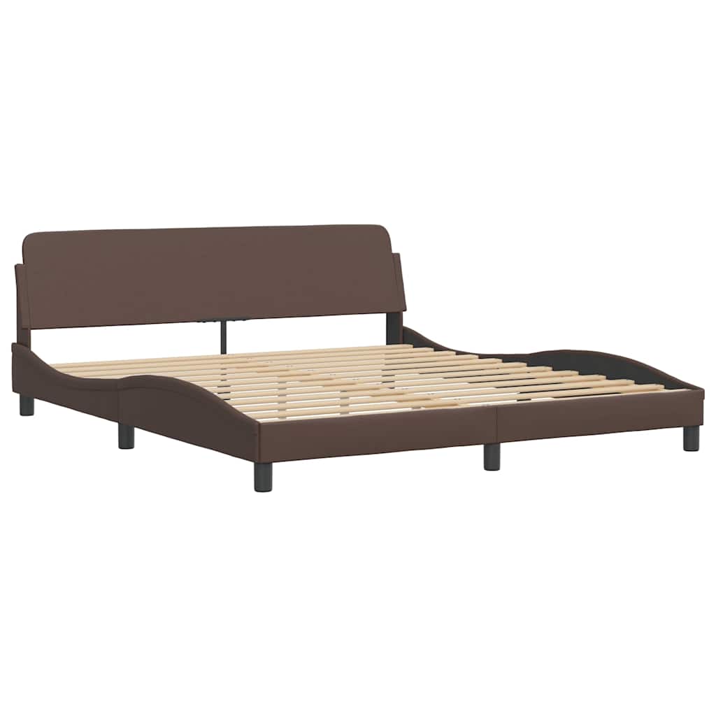 Giroletto senza Materasso Hvar Marrone 180x200 cm in Similpelle