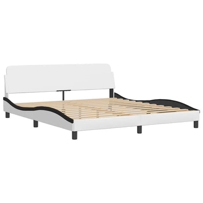 Giroletto senza Materasso Hvar Bianco e Nero 180x200 cm in Similpelle