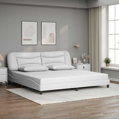 Giroletto senza Materasso Hvar Bianco 200x200 cm in Similpelle