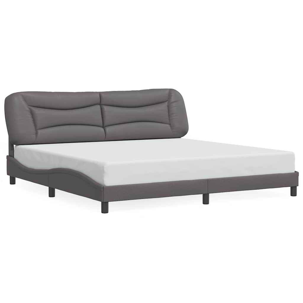 Giroletto senza Materasso Hvar Grigio 200x200 cm in Similpelle