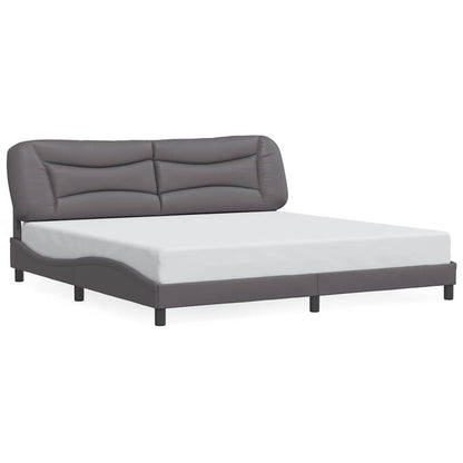 Giroletto senza Materasso Hvar Grigio 200x200 cm in Similpelle