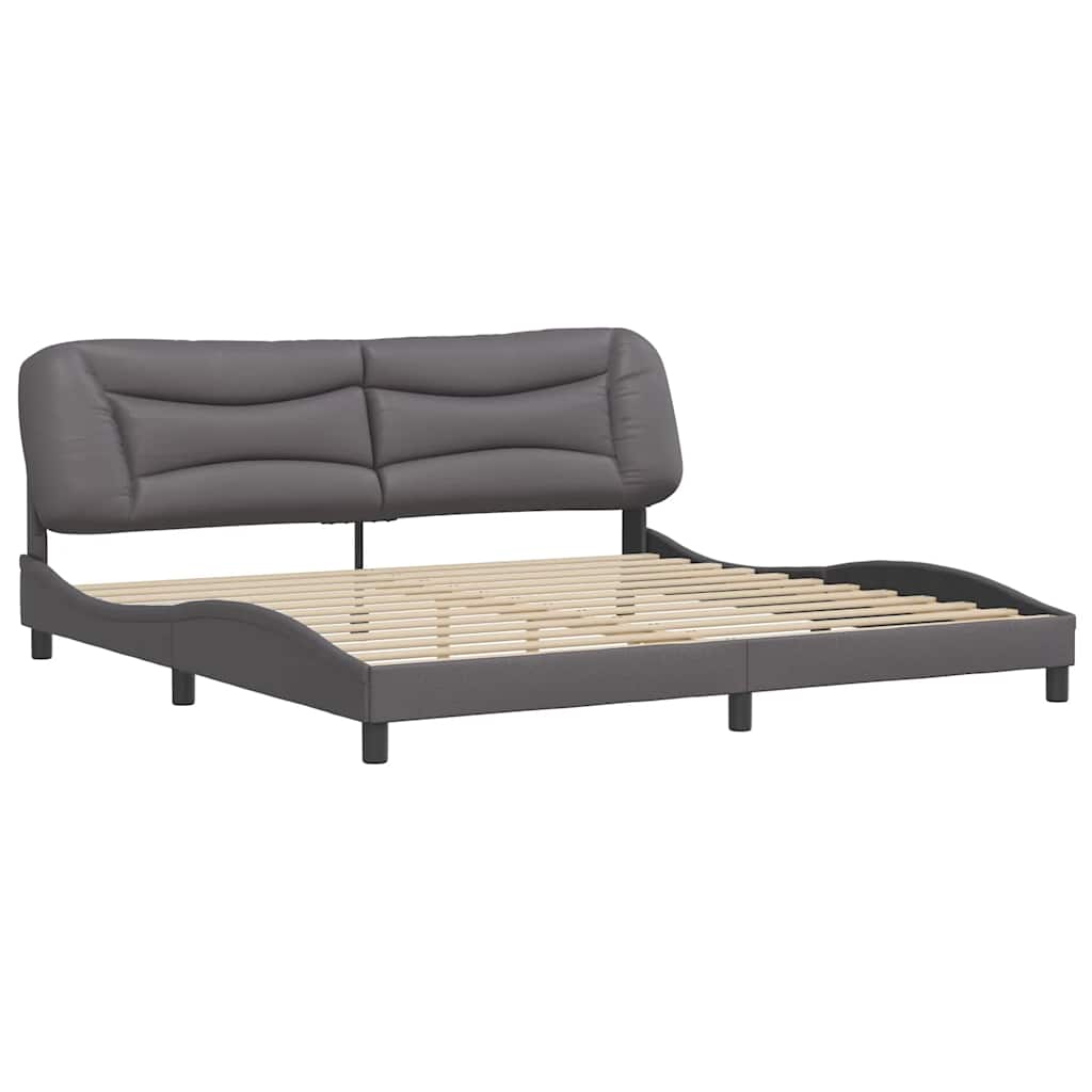 Giroletto senza Materasso Hvar Grigio 200x200 cm in Similpelle