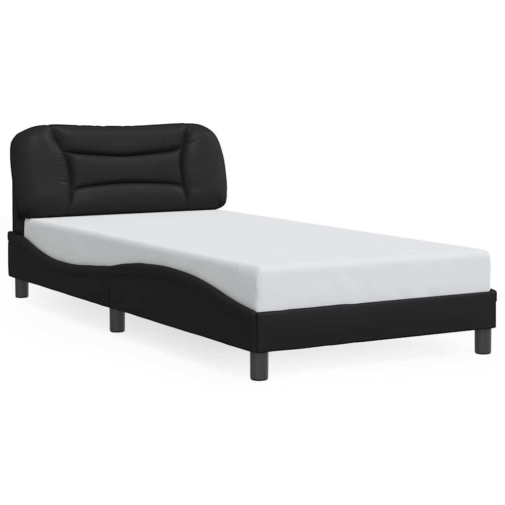 Giroletto senza Materasso Hvar Nero 100x203 cm in Similpelle
