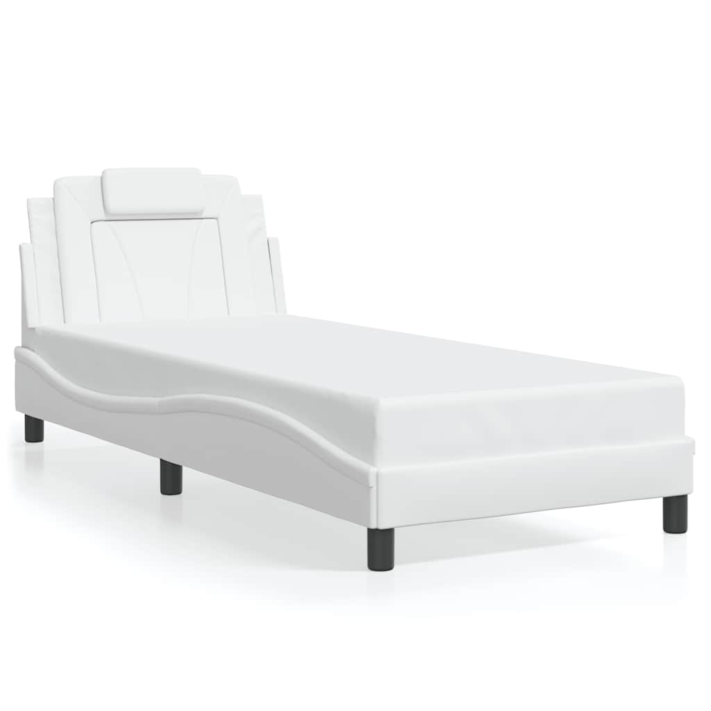 Giroletto Viana senza Materasso Bianco 80x200 cm in Similpelle