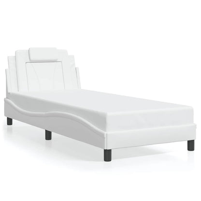 Giroletto Viana senza Materasso Bianco 80x200 cm in Similpelle