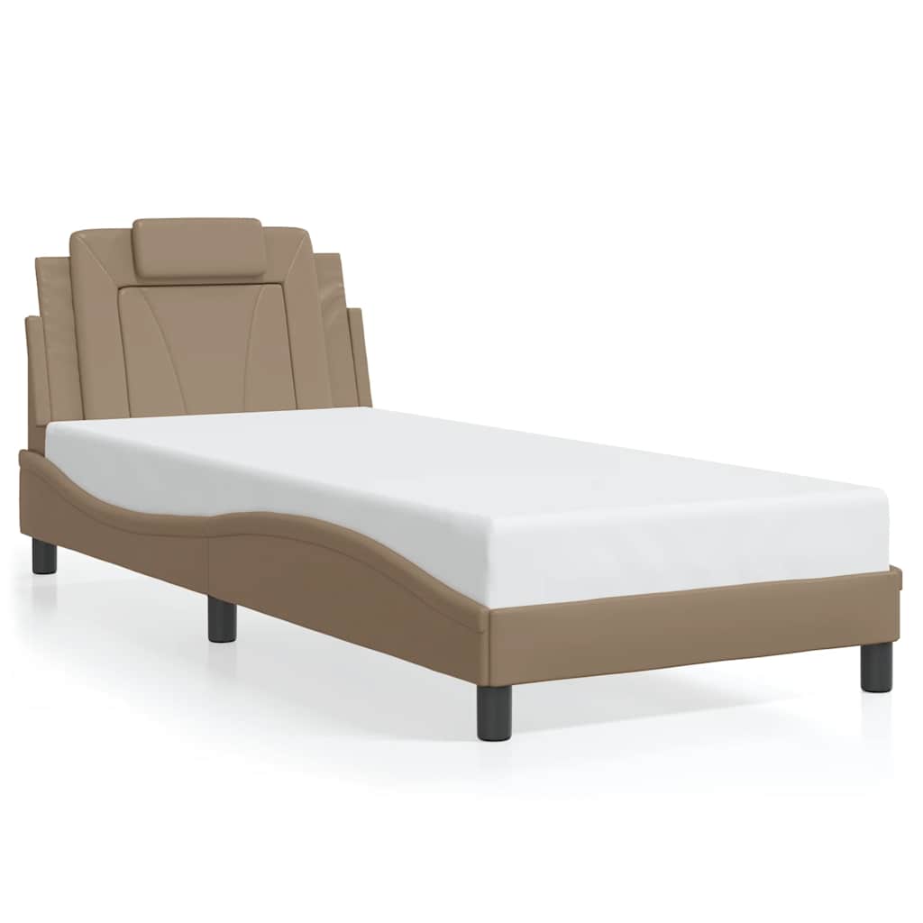 Giroletto Viana senza Materasso Cappuccino 80x200 cm in Similpelle