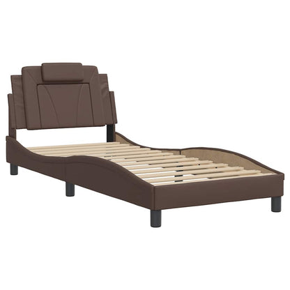 Giroletto Viana senza Materasso Marrone 90x190 cm in Similpelle