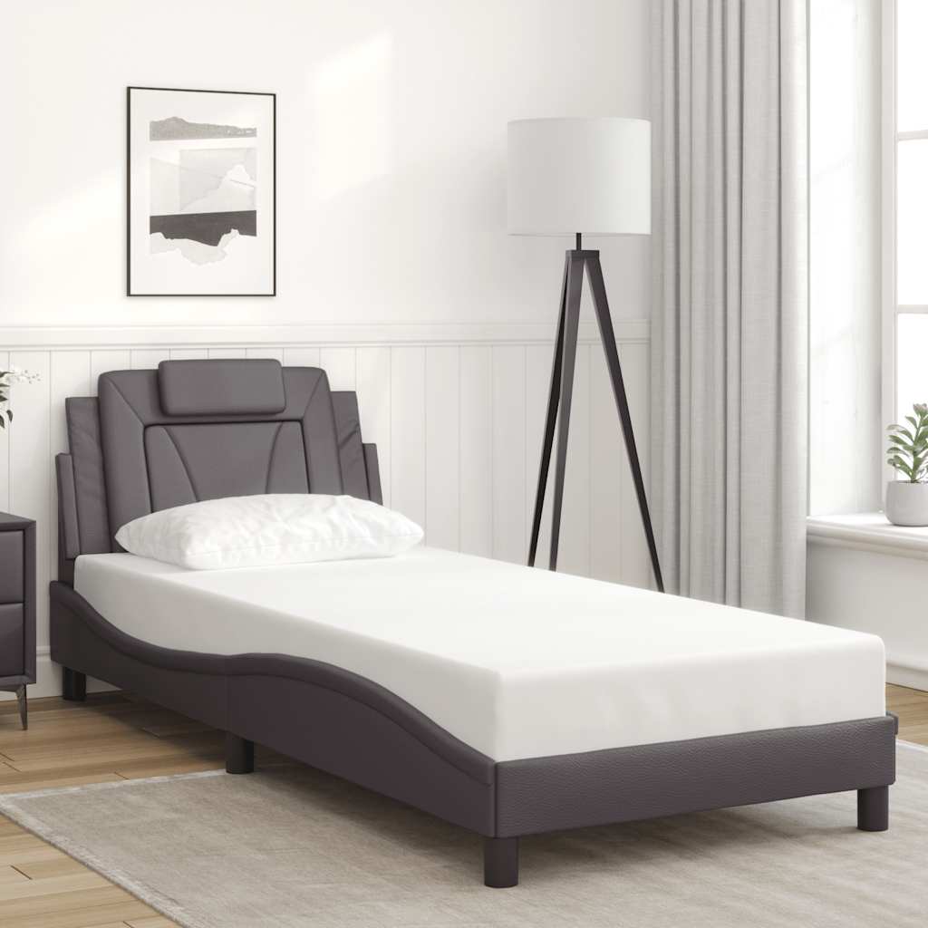 Giroletto Viana senza Materasso Crema 90x190 cm in Similpelle