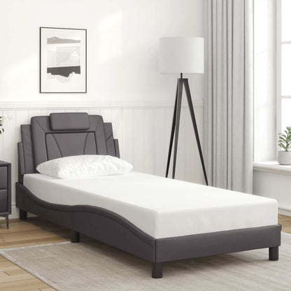 Giroletto Viana senza Materasso Crema 90x190 cm in Similpelle
