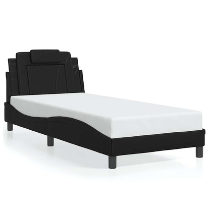 Giroletto Viana senza Materasso Nero 90x200 cm in Similpelle