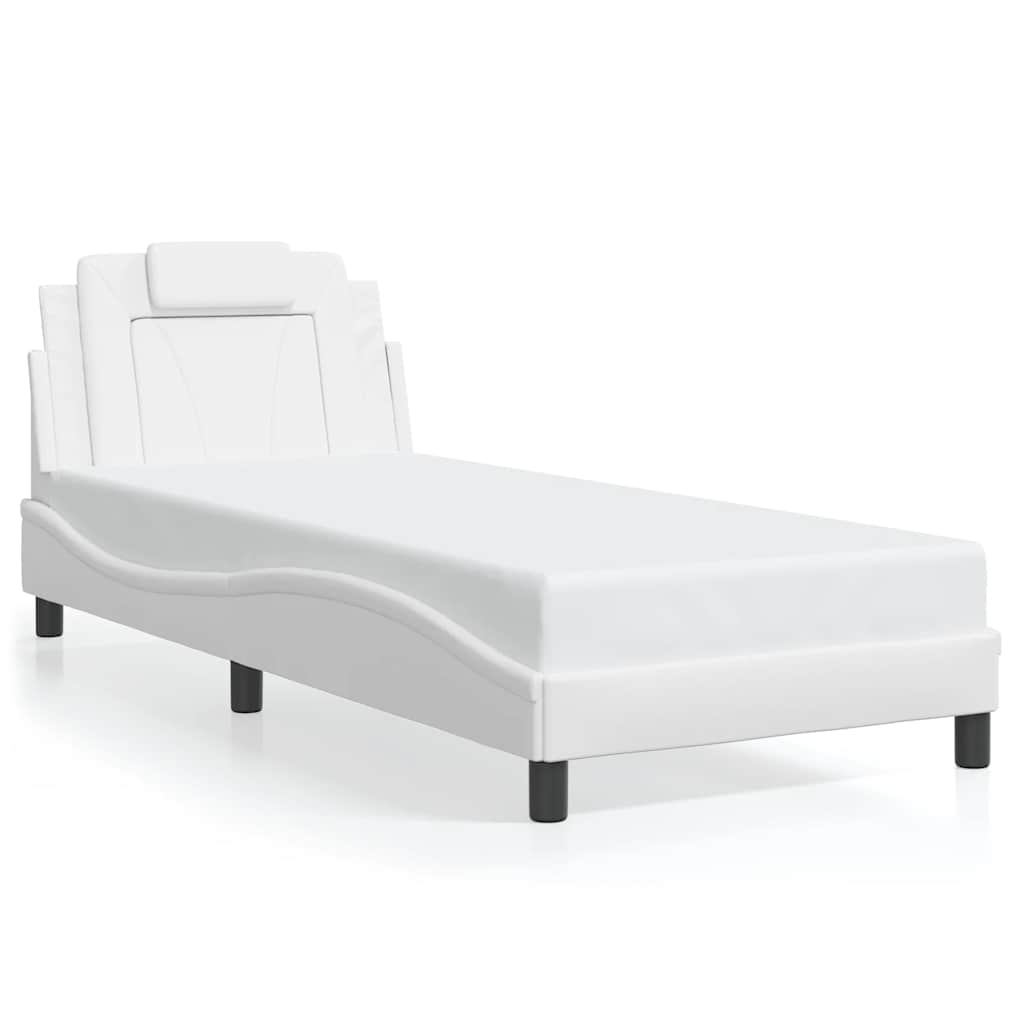 Giroletto Viana senza Materasso Bianco 90x200 cm in Similpelle