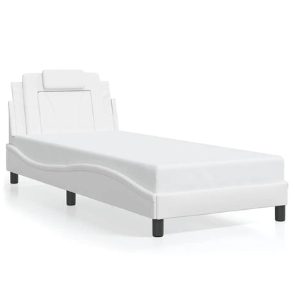 Giroletto Viana senza Materasso Bianco 90x200 cm in Similpelle