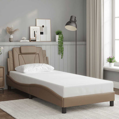 Giroletto Viana senza Materasso Cappuccino 90x200 cm in Similpelle