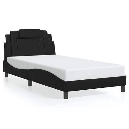 Giroletto Viana senza Materasso Nero 100x200 cm in Similpelle