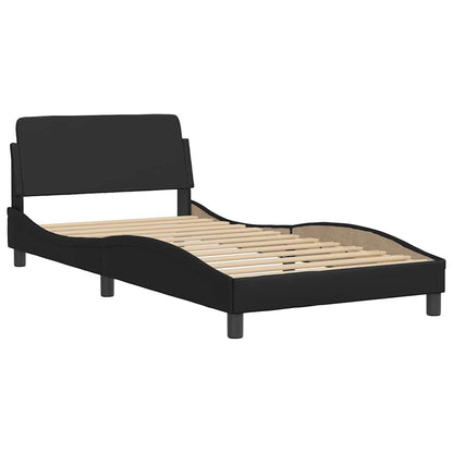 Giroletto Viana senza Materasso Nero 100x200 cm in Similpelle