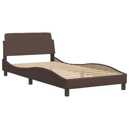 Giroletto Viana senza Materasso Marrone 100x200 cm in Similpelle