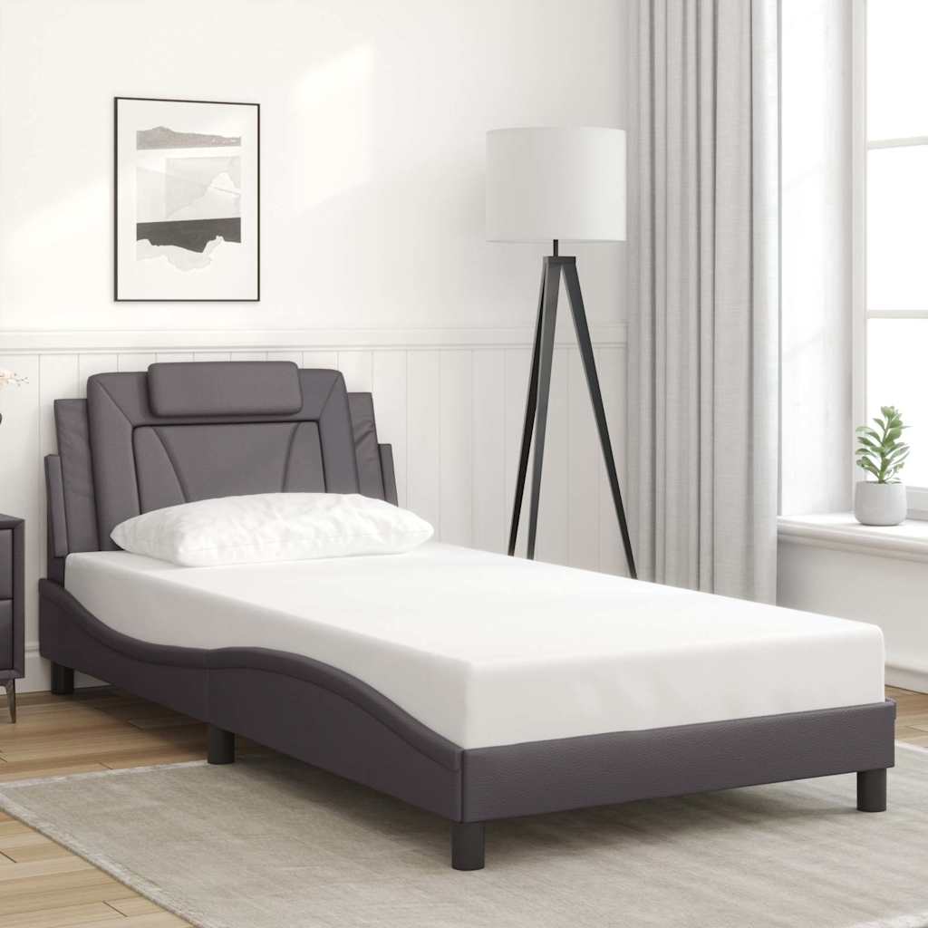 Giroletto Viana senza Materasso Crema 100x200 cm in Similpelle