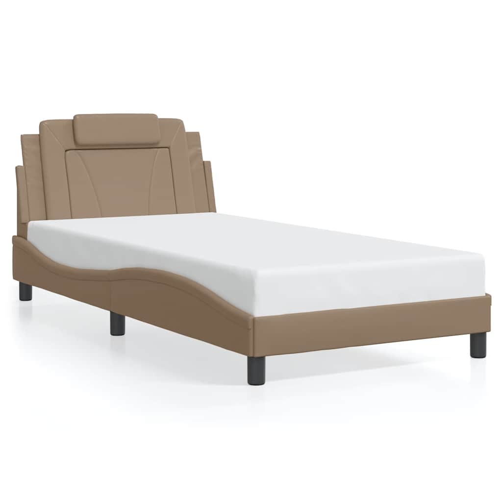 Giroletto Viana senza Materasso Cappuccino 100x200 cm in Similpelle