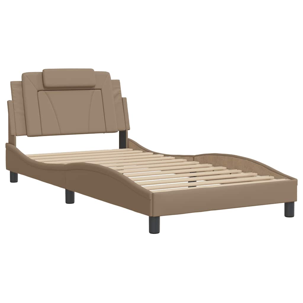 Giroletto Viana senza Materasso Cappuccino 100x200 cm in Similpelle