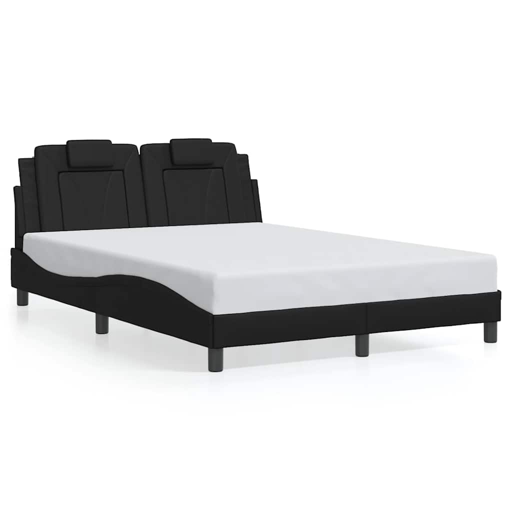 Giroletto Viana senza Materasso Nero 120x200 cm in Similpelle