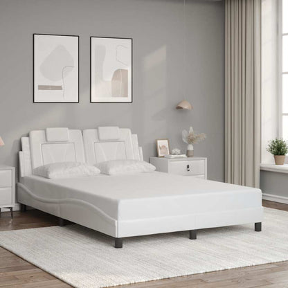 Giroletto Viana senza Materasso Bianco 120x200 cm in Similpelle