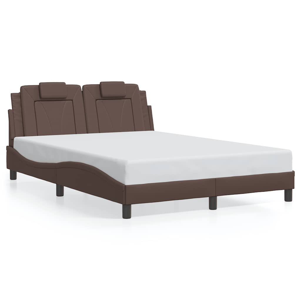 Giroletto Viana senza Materasso Marrone 120x200 cm in Similpelle