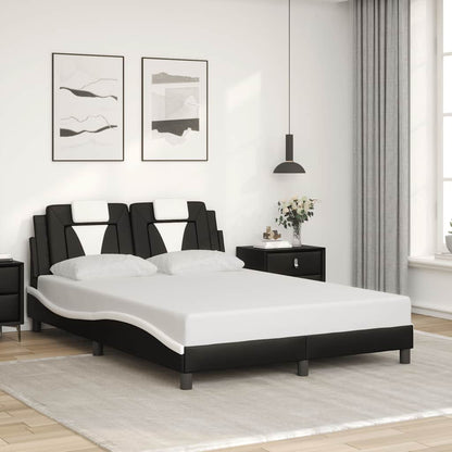 Giroletto Viana senza Materasso Nero e Bianco 120x200 cm in Similpelle