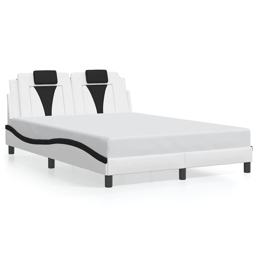 Giroletto Viana senza Materasso Nero e Bianco 120x200 cm in Similpelle