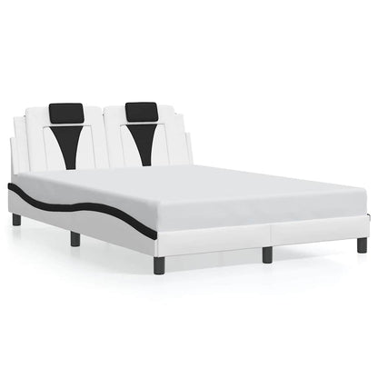 Giroletto Viana senza Materasso Nero e Bianco 120x200 cm in Similpelle