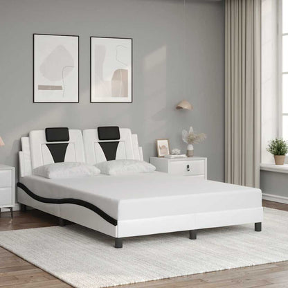 Giroletto Viana senza Materasso Nero e Bianco 120x200 cm in Similpelle