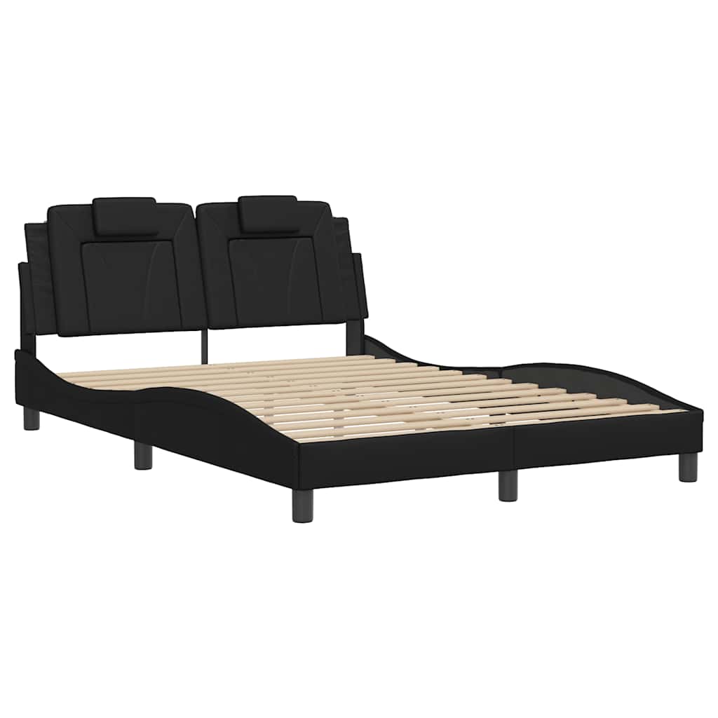 Giroletto Viana senza Materasso Nero 140x190 cm in Similpelle
