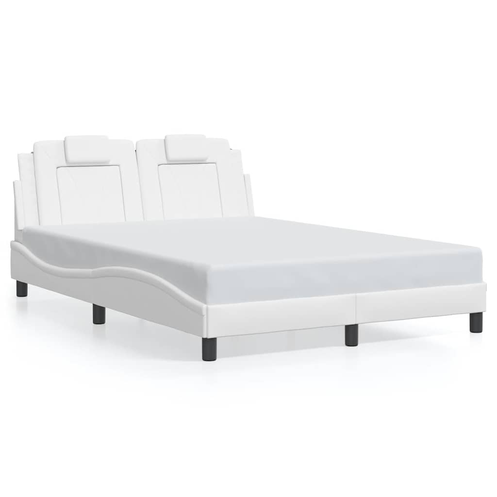 Giroletto Viana senza Materasso Bianco 140x190 cm in Similpelle