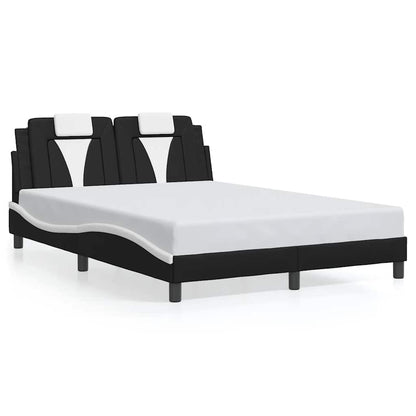 Giroletto Viana senza Materasso Nero e Bianco 140x190 cm in Similpelle