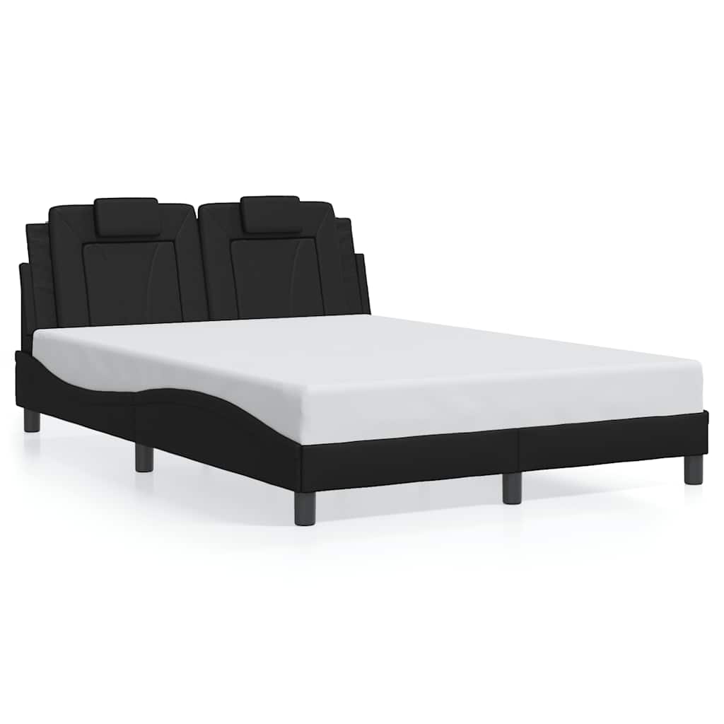 Giroletto Viana senza Materasso Nero 140x200 cm in Similpelle