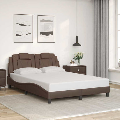 Giroletto Viana senza Materasso Marrone 140x200 cm in Similpelle